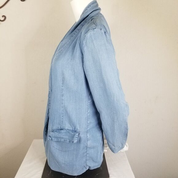 Jessica Simpson Open Front Light Blue Blazer - Picture 2 of 8